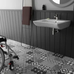 Lavabo|Planète Bain Lavabo ergonomique PMR 66 cm Blanc simple
