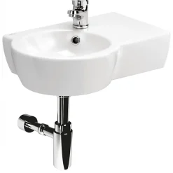 Planète Bain Lavabo gain de place 49.5 cm avec vasque décentrée à gauche - Nano