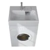 Plusdeplace Lavabo gain de place salle de bain Gpm Mini - Siphon déporté à l'arrière pour installer une machine à laver en-dessous - 37cm de p