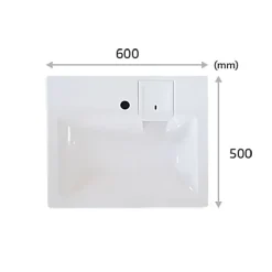 Plusdeplace Lavabo gain de place salle de bain Gpm Mini - Siphon déporté à l'arrière pour installer une machine à laver en-dessous - 37cm de p