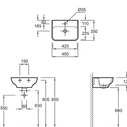 Lavabo|Jacob Delafon Lavabo Struktura adapté PMR blanc