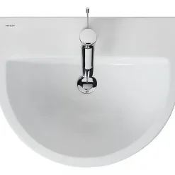 Lavabo|Sanindusa Lavabo mural céramique traditionnelle UrbY 54x46 blanc (robinet et vidage non inclus)