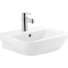 Sanindusa Lavabo mural céramique traditionnelle Look 50x41 blanc (robinet et vidage non inclus)