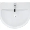Sanindusa Lavabo mural céramique traditionnelle UrbY 56 blanc (robinet, vidage et colonne non inclus)