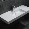 Lavabo|Bernstein Lavabo mural design 122x48x13,5cm en marbre coulé - BS6036 - blanc