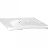 Lavabo|Sanindusa Lavabo mural PMR extra plat galbé normes handicapé porcelaine vitrifiée NewWCCare blanc 65x58 avec trop plein