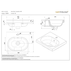 Sanindusa Lavabo mural pour enfant céramique traditionnelle WCkids sanitaires pour enfant 43 blanc