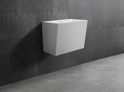 Lavabo|Bernstein Lavabo mural suspendu design 50x35x40cm en fonte minérale - TW18