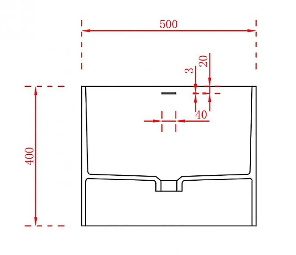 Lavabo|Bernstein Lavabo mural suspendu design 50x35x40cm en fonte minérale - TW18