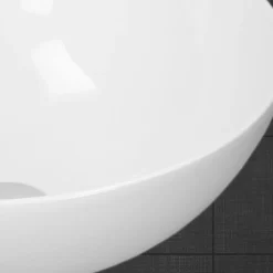 Vasque À Poser|ECD Germany Lavabo ovale en ceramique vasque a poser lave-mains salle de bain 410x330x142mm