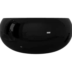 Lavabo|Vidaxl Lavabo rond en céramique noir - - 40 x 15 cm - Design moderne et tendance
