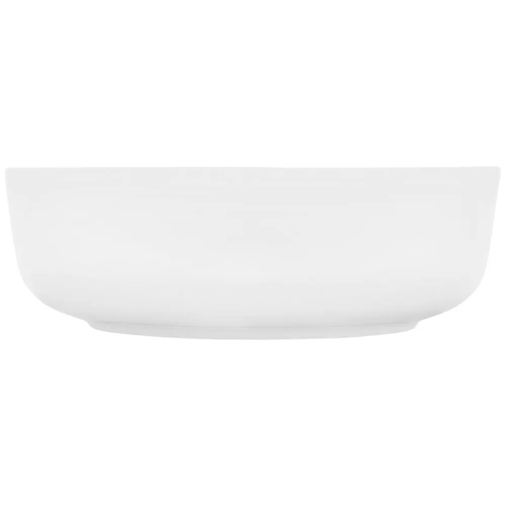 Lavabo|ECD Germany Lavabo salle de bain céramique blanc avec garniture de vidange 400x400x135 mm