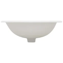 Vasque À Encastrer|Ml-Design Lavabo salle de bain encastrable ovale évier en céramique blanc 570x195x485 mm