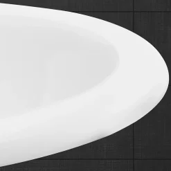 Vasque À Encastrer|Ml-Design Lavabo salle de bain encastrable ovale évier en céramique blanc 570x195x485 mm