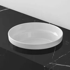 Poalgi Lavabo semi-encastré CILIN SE céramique 36x12x36 cm blanc