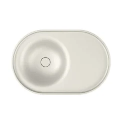 Poalgi Lavabo semi-encastré résine Wraitom 64x14,5x42 cm blanc marfil série DAL