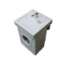 Plusdeplace Lavabo spécial Machine À Laver Gpm2 - Siphon déporté dans le coin - 47cm de profondeur libéré sous la vasque - Pour machine à lave