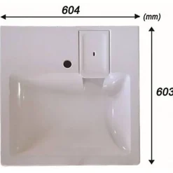 Plusdeplace Lavabo spécial Machine À Laver Gpm2 - Siphon déporté dans le coin - 47cm de profondeur libéré sous la vasque - Pour machine à lave