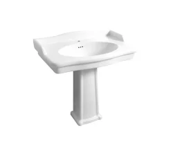 Sarreguemines Lavabo sur colonne Louxor blanc