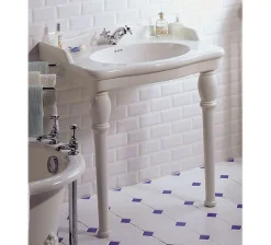 Sarreguemines Lavabo sur colonnettes Louxor blanc