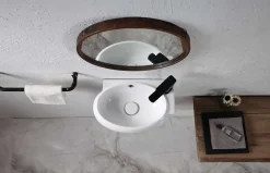 Lavabo|Poalgi Lavabo suspendu OVAL-W céramique 43x12x28 cm blanc