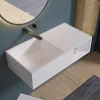 Bernstein Lavabo suspendu 80x40x20cm en fonte minérale avec espace de rangement - PB2037