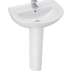 Porcher Lavabo ULYSSE 2 60x47cm en grès avec trop-plein - - Blanc - Sélection HLM