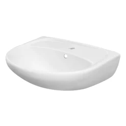 Lavabo Urmia en céramique coloris blanc l.56,5 x P.45,5 x H.21 cm
