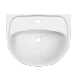 Lavabo Urmia en céramique coloris blanc l.56,5 x P.45,5 x H.21 cm
