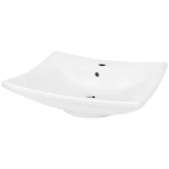 Vasque À Poser|ECD Germany Lavabo vasque à poser / suspendu céramique salle de bain lave-mains 605 x 460 mm