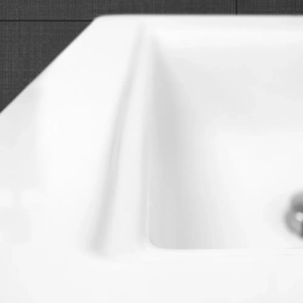 Vasque À Encastrer|ECD Germany Lavabo vasque a encastrer ceramique Evier encastré salle de bain 60x46x16 cm