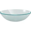 Helloshop26 Lavabo vasque salle de bain diamètre verre transparent