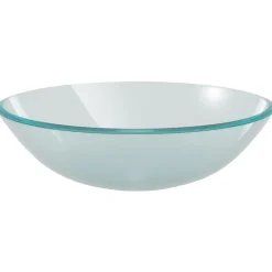 Helloshop26 Lavabo vasque salle de bain diamètre verre transparent