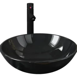 Lavabo|Helloshop26 Lavabo vasque salle de bain diamètre verre transparent
