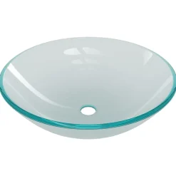 Lavabo|Helloshop26 Lavabo vasque salle de bain diamètre verre transparent