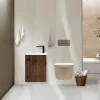 Plan Vasque Lave-Mains|Jindoli Lave main 40 cm chêne brun vieilli Aqualegno