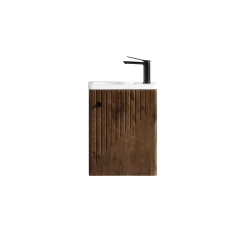 Plan Vasque Lave-Mains|Jindoli Lave main 40 cm chêne brun vieilli Aqualegno