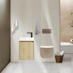 Jindoli Lave main 40 cm chêne rustique clair Aquastretto