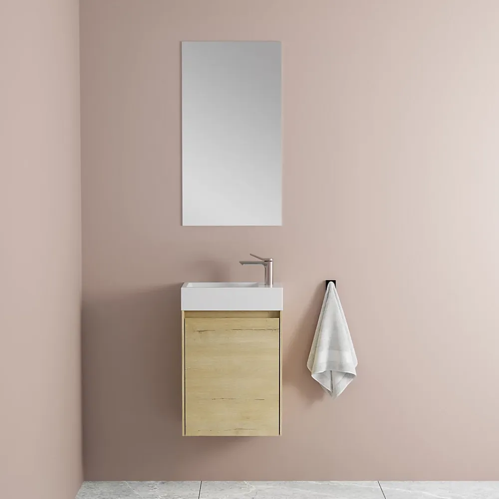 Jindoli Lave main 40 cm chêne rustique clair Aquastretto