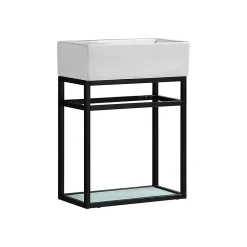 Jindoli Lave main 60 cm métal noir Aquafredo