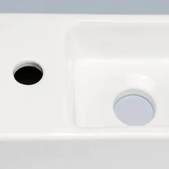 Lavabo|Rue Du Bain Lave main Rectangle Gauche Céramique Blanc 38x15 cm - Minimalist