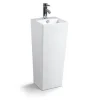 Lavabo|Rue Du Bain Lave Main Totem Carré - Céramique Blanc - 33x84 cm - Line