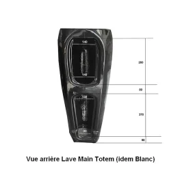 Lavabo|Rue Du Bain Lave Main Totem Rond - Céramique Blanc - 39x85 cm - Ove