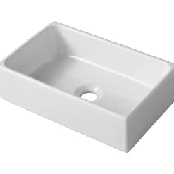 Planète Bain Lave mains à poser Line R en céramique blanc