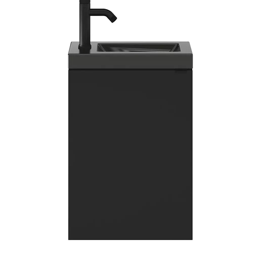 GoodHome Lave mains céramique l.45 cm, noir, Nira