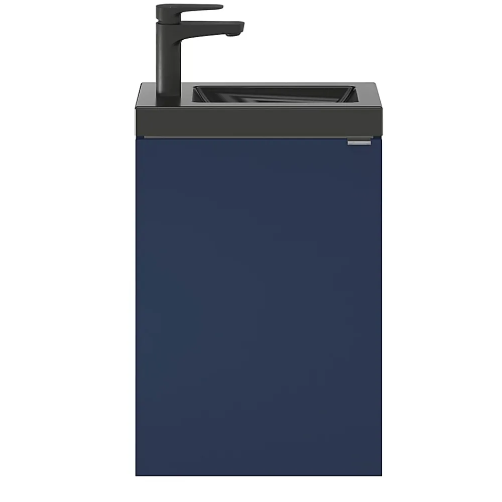 GoodHome Lave mains céramique l.45 cm, noir, Nira