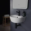 Lavabo|Planète Bain Lave mains en céramique à suspendre 35.5 cm avec trop plein - Lester