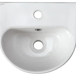 Lavabo|Planète Bain Lave mains en céramique à suspendre 35.5 cm avec trop plein - Lester