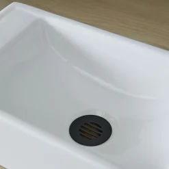 Lavabo|Planète Bain Lave mains rectangle blanc contemporain
