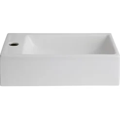 Lavabo|Planète Bain Lave mains rectangle blanc contemporain